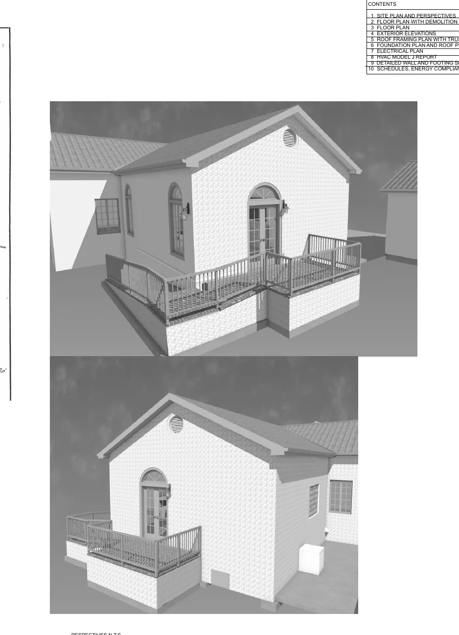 Primary Suite Addition with Deck and Ramp drawing